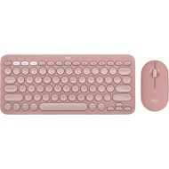 Logitech Pebble 2 Combo, Wireless Keyboard and Mouse, Quiet and Portable, Customizable, Logi Bolt, Bluetooth, Easy-Switch for Windows, macOS, iPadOS, Chrome - Tonal Rose