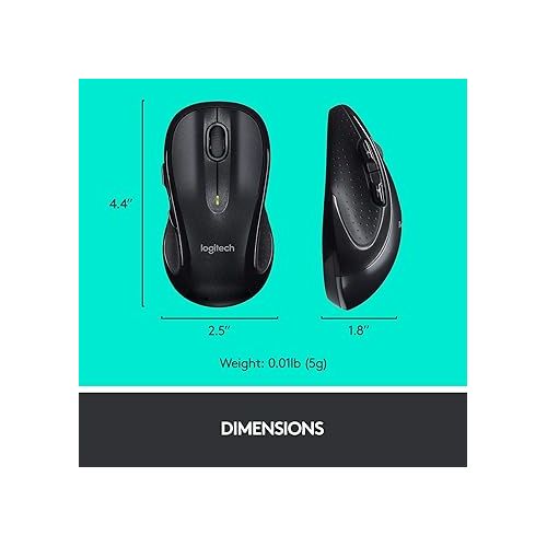 로지텍 Logitech M510 Wireless Mouse-Black (Renewed)