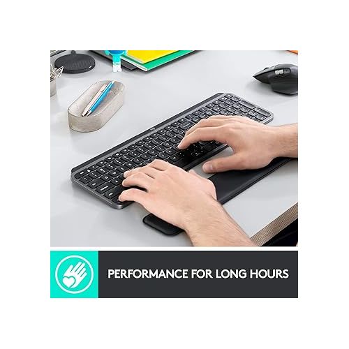 로지텍 Logitech MX Palm Rest for MX Keys, Premium, No-Slip Support for Hours of Comfortable Typing, Black