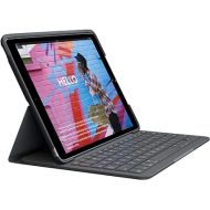 Logitech iPad (7th, 8th and 9th generation) Keyboard Case | Slim Folio with integrated wireless keyboard (Graphite), 7.3