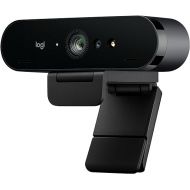 Logitech Brio 4K Webcam, Ultra 4K HD Video Calling, Noise-Canceling mic, HD Auto Light Correction, Wide Field of View, Works with Microsoft Teams, Zoom, Google Voice, PC/Mac/Laptop/Macbook/Tablet