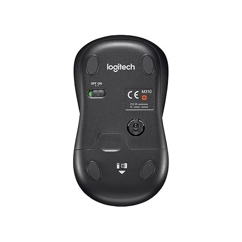 로지텍 Logitech Wireless Mouse M310 (Black) (Renewed)