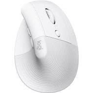 Logitech Lift Vertical Ergonomic Mouse, Wireless, Bluetooth or Logi Bolt USB Receiver, Quiet clicks, 4 Buttons, Compatible with Windows/macOS/iPadOS, Laptop, PC - Off White (Renewed)