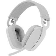 Logitech Zone Vibe 100 Lightweight Wireless Over Ear Headphones with Noise Canceling Microphone, Advanced Multipoint Bluetooth Headset, Works with Teams, Google Meet, Zoom, Mac/PC - Off White