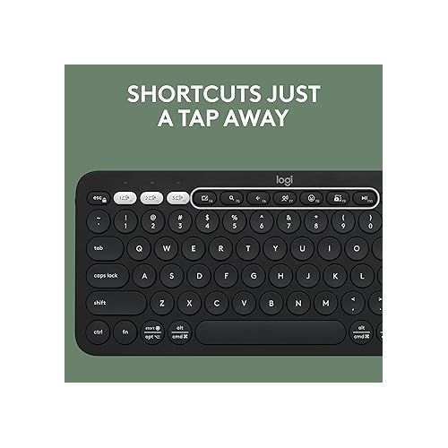 로지텍 Logitech Pebble 2 Combo, Wireless Keyboard and Mouse, Quiet and Portable, Customizable, Logi Bolt, Bluetooth, Easy-Switch for Windows, macOS, iPadOS, Chrome - Black