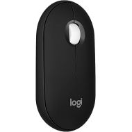 Logitech Pebble Mouse 2 M350s Slim Bluetooth Wireless Mouse, Portable, Lightweight, Customizable Button, Quiet Clicks, Easy-Switch for Windows, macOS, iPadOS, Android, Chrome OS - Black