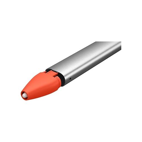 로지텍 Logitech Crayon Digital Pencil for All Apple iPad Pros (2018 Or Later) - Orange (Renewed)