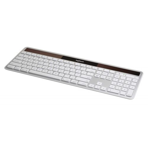 로지텍 Logitech K750 Wireless Solar Keyboard for Mac  Solar Recharging, Mac-Friendly Keyboard, 2.4GHz Wireless - Silver