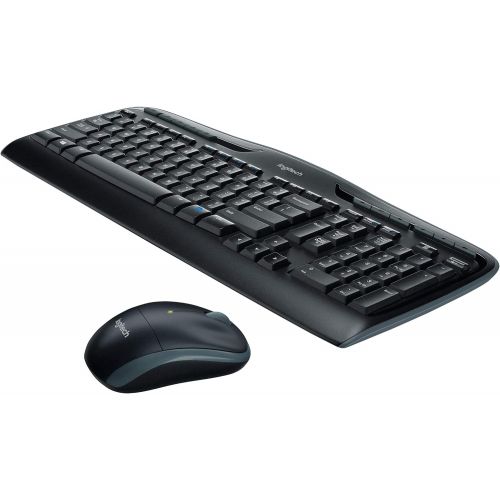 로지텍 Logitech MK320 Wireless Desktop Keyboard and Mouse Combo  Entertainment Keyboard and Mouse, 2.4GHz Encrypted Wireless Connection, Long Battery Life