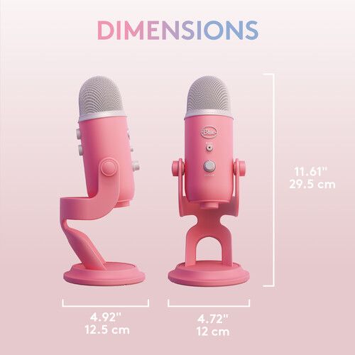 로지텍 Logitech Blue Yeti for Aurora Collection USB Microphone (Pink Dawn)