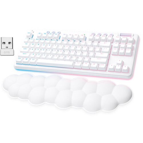 로지텍 Logitech Blue Yeti for Aurora Collection USB Mic Kit with Mouse, G715 Wireless Keyboard, and Headset (Pink Dawn / White Mist, GX Blue Switches)