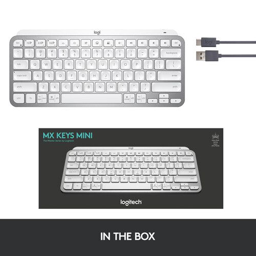 로지텍 Logitech MX Keys Mini Wireless Keyboard (Pale Gray)