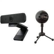 Logitech C925e Webcam with USB Condenser Microphone and Accessory Pack (Gloss Black)