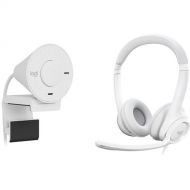 Logitech Brio 300 Webcam & H390 Headset Video Conference Kit (White)