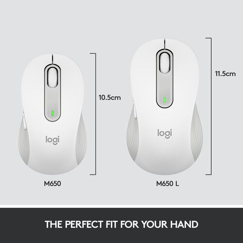 로지텍 Logitech Signature M650 Wireless Mouse (Off White)