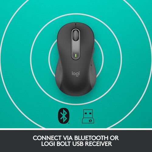 로지텍 Logitech Signature M650 L Left Handed Wireless Mouse (Graphite)