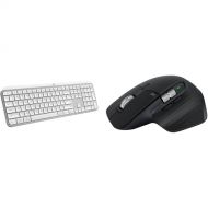 Logitech MX Wireless Keys S Keyboard and Master 3S Mouse (Pale Gray / Black)