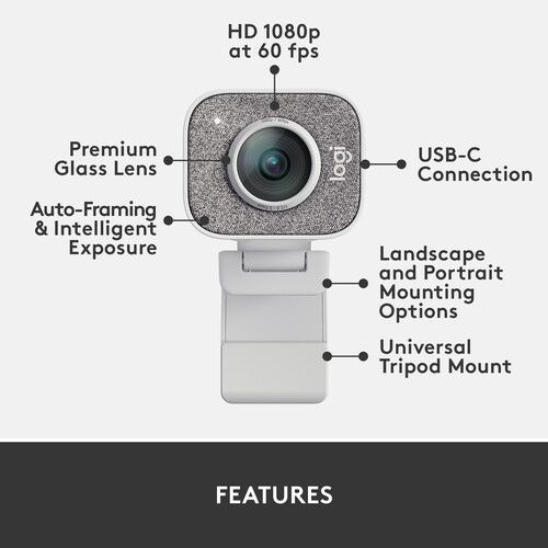 로지텍 Logitech StreamCam Full HD Webcam (White)