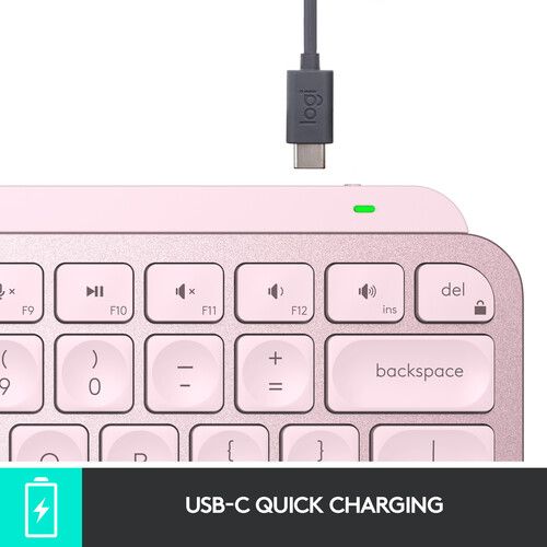 로지텍 Logitech MX Keys Mini Wireless Keyboard (Rose)