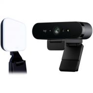 Logitech 4K Pro Webcam with Litra Glow Premium Streaming Light