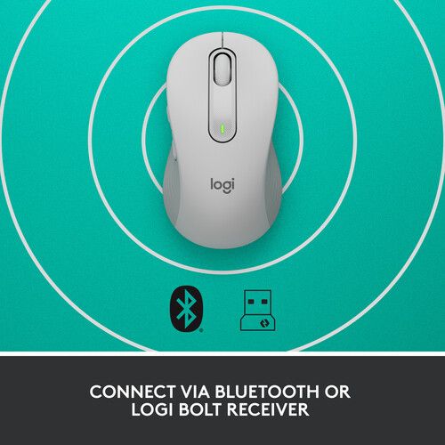 로지텍 Logitech Signature M650 Large Wireless Mouse for Business (Off-White)