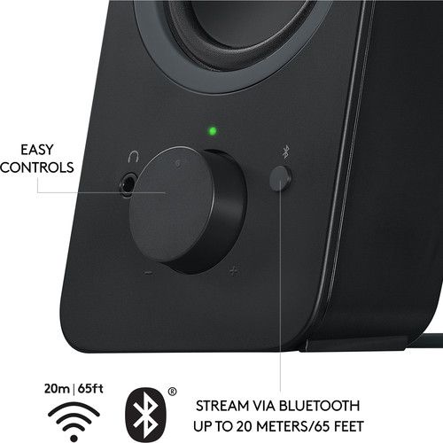 로지텍 Logitech Z207 Bluetooth Computer Speakers (Black)