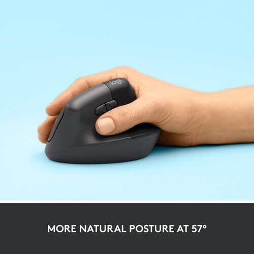 로지텍 Logitech Lift Vertical Ergonomic Wireless Mouse (Graphite)