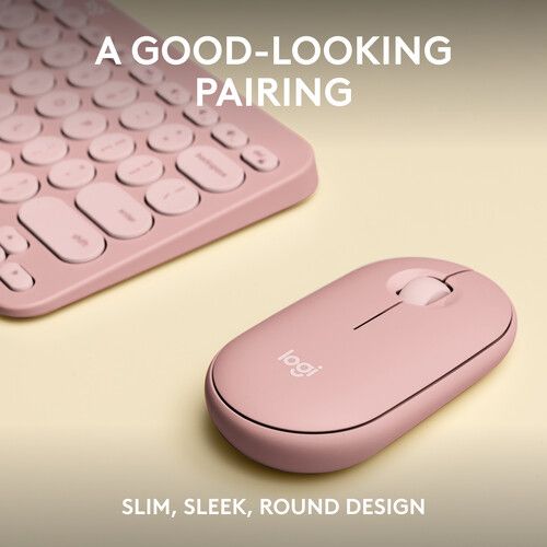 로지텍 Logitech Pebble 2 Wireless Keyboard and Mouse Combo (Tonal Rose)