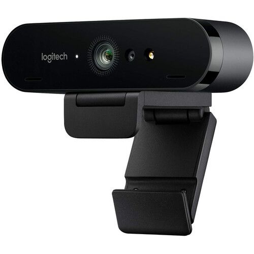 로지텍 Logitech BRIO Ultra HD Pro Webcam with USB Condenser Microphone and Accessory Pack (Gloss Black)