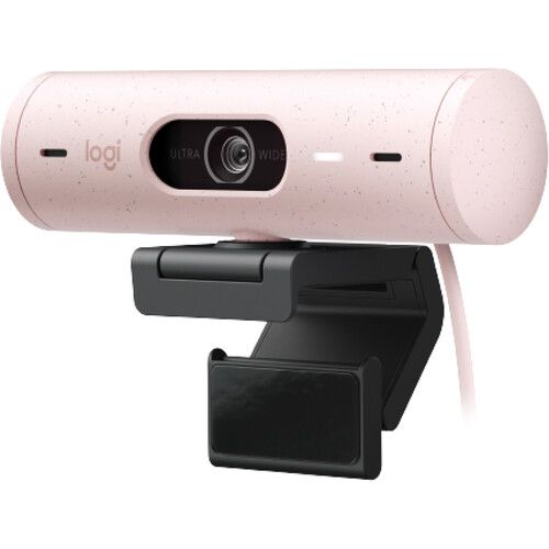 로지텍 Logitech Brio 500 1080p Full HD Webcam & Zone Vibe 100 Wireless Headset Kit (Rose)
