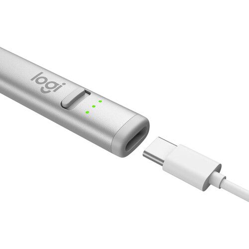 로지텍 Logitech Crayon Digital Pencil for iPads with USB-C Port (Silver)