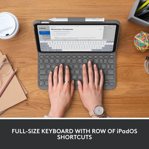 로지텍 Logitech Slim Folio Protective Bluetooth Keyboard Case for 10.9