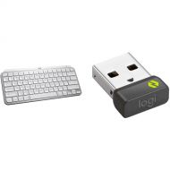Logitech MX Keys Mini Wireless Keyboard for Mac & Logi Bolt USB Receiver Bundle (Pale Gray)