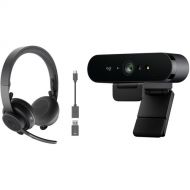 Logitech 4K Pro Webcam with Zone 900 Wireless Headset Kit