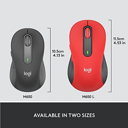 로지텍 Logitech Signature M650 L Wireless Mouse (Red)