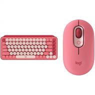 Logitech Wireless POP Keys & POP Silent Mouse Bundle (Heartbreaker Rose)