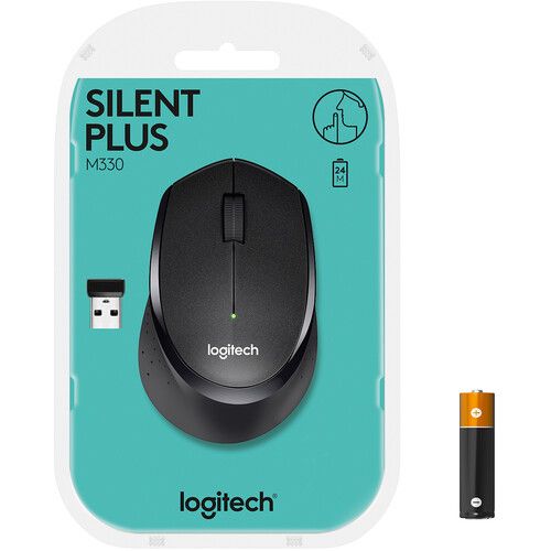 로지텍 Logitech M330 Silent Plus Wireless Mouse (Black)