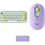 Logitech Wireless POP Keys & Silent Mouse + Studio Desk Mat Bundle (Daydream Mint)