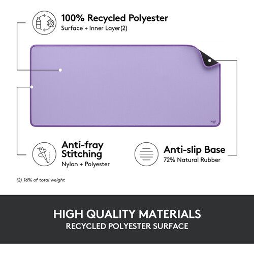 로지텍 Logitech Studio Series Desk Mat (Lavender)