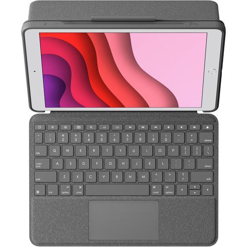 로지텍 Logitech Combo Touch Backlit Keyboard Case for Apple iPad (Gen 7 to 9) (Graphite)