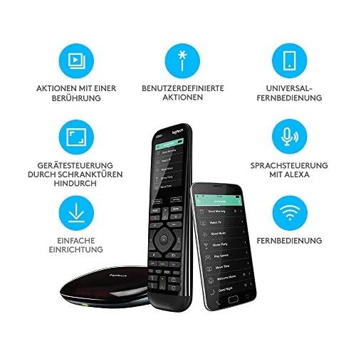 로지텍 [아마존 핫딜]  [아마존핫딜]Logitech Harmony Elite Remote Control, Hub und App - Touchscreen Fernbedienung