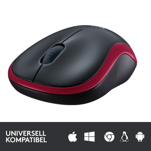 로지텍 [아마존 핫딜]  [아마존핫딜]Logitech M185 schnurlos Maus (USB, kompatible mit Windows, Mac, Linux) red