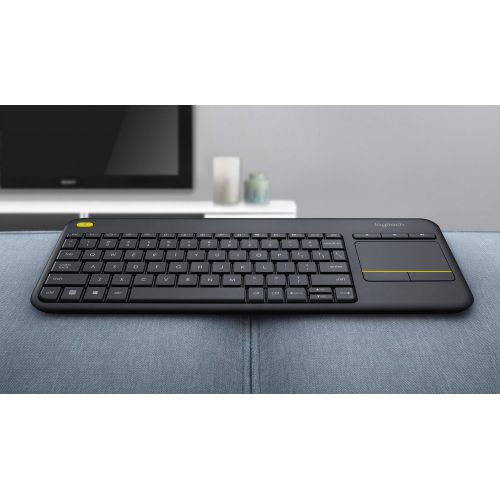 로지텍 [아마존 핫딜]  [아마존핫딜]Logitech K400 Plus Touch Wireless Tastatur schwarz (QWERTZ, deutsches Tastaturlayout)