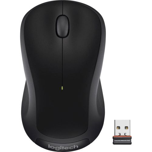 로지텍 Logitech Mouse - Right and Left-Handed - Laser - 3 Buttons - Wireless - 2.4 GHz - USB Wireless Receiver - Black