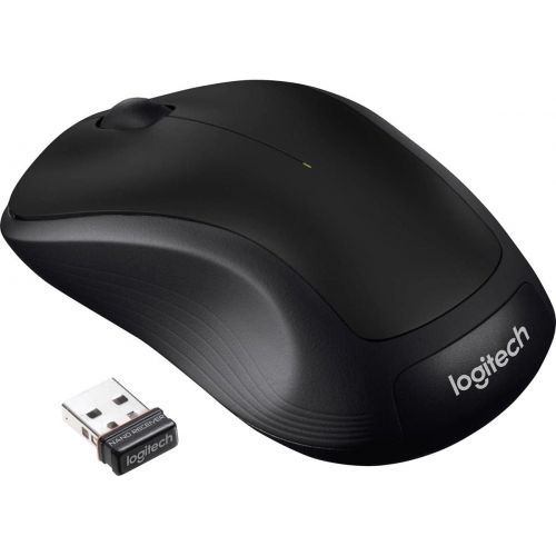 로지텍 Logitech Mouse - Right and Left-Handed - Laser - 3 Buttons - Wireless - 2.4 GHz - USB Wireless Receiver - Black