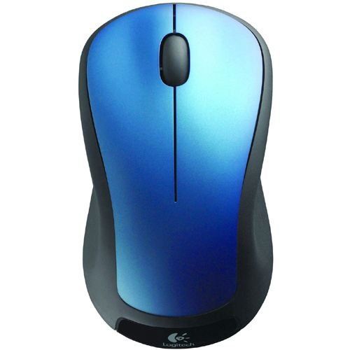 로지텍 Logitech Mouse - Right and Left-Handed - Optical - 3 Buttons - Wireless - 2.4 GHz - USB Wireless Receiver - Peacock Blue