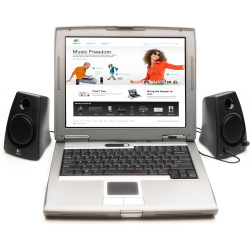 로지텍 Logitech 3.5mm Jack Compact Laptop Speakers, Black (Z130)