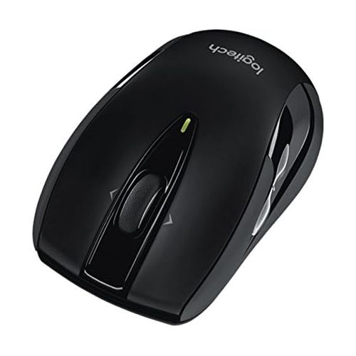 로지텍 Logitech M545 Wireless Mouse  Side-to-Side Scroll Wheel and 2-Thumb Buttons Make Computer and Laptop Navigation Effortless, Ergonomic Shape for Right/Left Hand Use, USB Unifying R