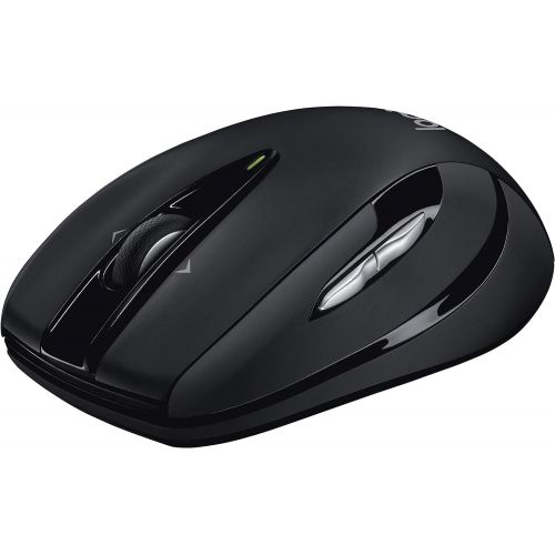 로지텍 Logitech M545 Wireless Mouse  Side-to-Side Scroll Wheel and 2-Thumb Buttons Make Computer and Laptop Navigation Effortless, Ergonomic Shape for Right/Left Hand Use, USB Unifying R