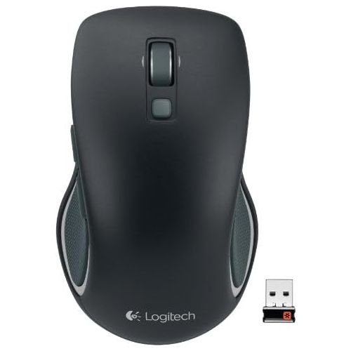 로지텍 Logitech M560 Wireless Mouse  Hyper-fast Scrolling, Full-Size Ergonomic Design for Right or Left Hand Use, Microsoft Windows Shortcut Button, and USB Unifying Receiver for Compute